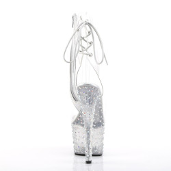 Pleaser STARDANCE-1018C-7 Transparent Silver Strass