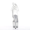 Pleaser STARDANCE-1018C-7 Transparent Silver Strass
