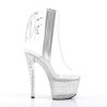 Pleaser STARDANCE-1018C-7 Transparent Silver Strass