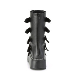 Demonia EMILY-330 Black Platform Buckle Boots Women