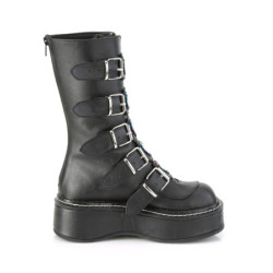 Demonia EMILY-330 Black Platform Buckle Boots Women