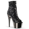 Pleaser ADORE-1008SQ Black Sequins Pewter Chrome Sale