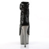 Pleaser ADORE-1008SQ Black Sequins Pewter Chrome Sale