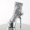 Pleaser ADORE-1008SQ Silver Sequins Chrome Sale Women