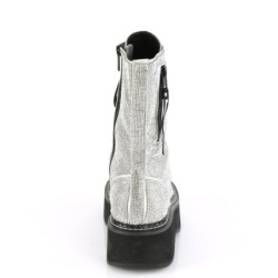 Demonia EMILY-362 Silver Vegan Platform Boots Women