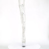 Pleaser ADORE-3021 Transparent Vegan Silver Metallic