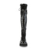 Demonia EMILY-375 Black Patent Platform Thigh High Boots