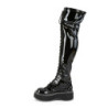 Demonia EMILY-375 Black Patent Platform Thigh High Boots