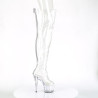 Pleaser ADORE-3021 Transparent Vegan Silver Metallic
