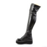 Demonia EMILY-375 Black Vegan Platform Thigh High Boots