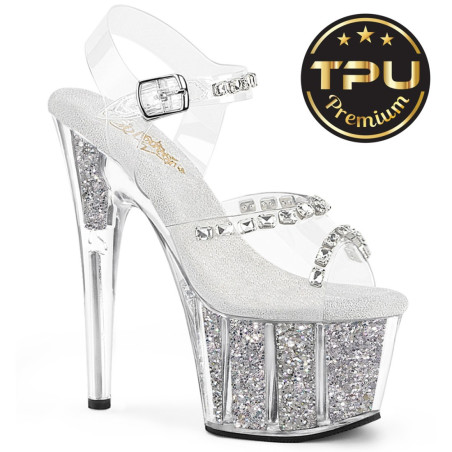 Pleaser ADORE-708PREM-STNG Glitter Platform High Heels