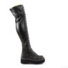 Demonia EMILY-375 Black Vegan Platform Thigh High Boots