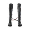 Demonia EMILY-377 Black Vegan Platform Thigh High Boots