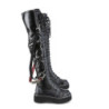 Demonia EMILY-377 Black Vegan Platform Thigh High Boots