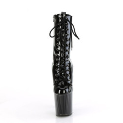 Pleaser ENCHANT-1040 Black Patent Women's Ankle Boots