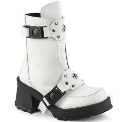 Demonia BRATTY-56 White Vegan Leather Sale Women
