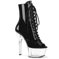 Pleaser ASPIRE-1021 Black Patent Transparent Sale Women