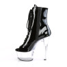 Pleaser ASPIRE-1021 Black Patent Transparent Sale Women