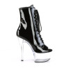 Pleaser ASPIRE-1021 Black Patent Transparent Sale Women