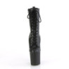 Pleaser ENCHANT-1040 Black Vegan Leather Ankle Boots