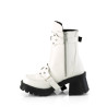 Demonia BRATTY-56 White Vegan Leather Sale Women