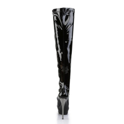 Pleaser BLONDIE-3000 Black Patent Pewter Chrome Sale