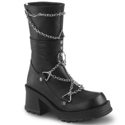 Demonia BRATTY-120 Black Vegan Platform Women Boots