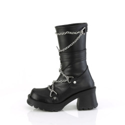 Demonia BRATTY-120 Black Vegan Platform Women Boots