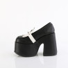 Demonia CAMEL-58 Black Vegan T-Strap Chunky Shoes