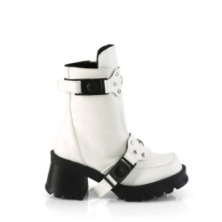Demonia BRATTY-56 White Vegan Leather Sale Women