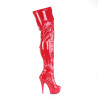 Pleaser DELIGHT-3027 Red Black Patent Sale Women