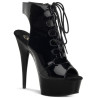 Pleaser DELIGHT-600-20 Black High Heeled Ankle Boots