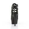 Pleaser DELIGHT-600-20 Black Vegan Leather Ankle Boots