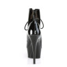 Pleaser DELIGHT-600-22 Black Patent Heeled Ankle Boots