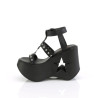 Demonia DYNAMITE-12 Black Vegan Platform Wedge Sandal