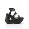 Demonia DYNAMITE-12 Black Vegan Platform Wedge Sandal