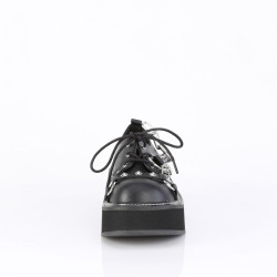 Demonia EMILY-32 Black Vegan Platform Women Shoes