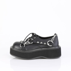 Demonia EMILY-32 Black Vegan Platform Women Shoes
