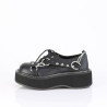 Demonia EMILY-32 Black Vegan Platform Women Shoes