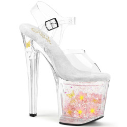 Pleaser ENCHANT-708-01 Floating Glitter Platform High Heel