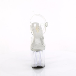 Pleaser ENCHANT-708 Clear Platform High Heeled Pole Shoes