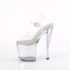 Pleaser ENCHANT-708 Clear Platform High Heeled Pole Shoes