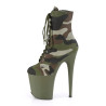 Pleaser FLAMINGO-1020CAMO Green Camouflage Fabric Sale