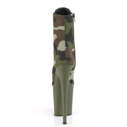Pleaser FLAMINGO-1020CAMO Green Camouflage Fabric Sale