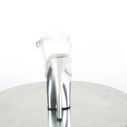 Pleaser ENCHANT-708 Silver Chrome High Heeled Pole Shoes