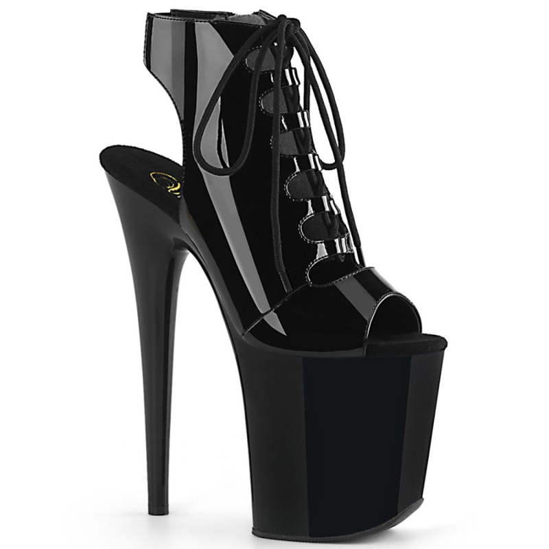 Pleaser FLAMINGO-800-20 Patent Platform High Heel Boots