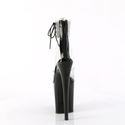 Pleaser FLAMINGO-824RS Transparent Black Sale High Heels