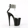 Pleaser FLAMINGO-824RS Transparent Black Sale High Heels