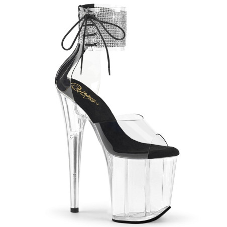 Pleaser FLAMINGO-824RS Transparent Black Sale Women
