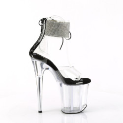 Pleaser FLAMINGO-824RS Transparent Black Sale Women